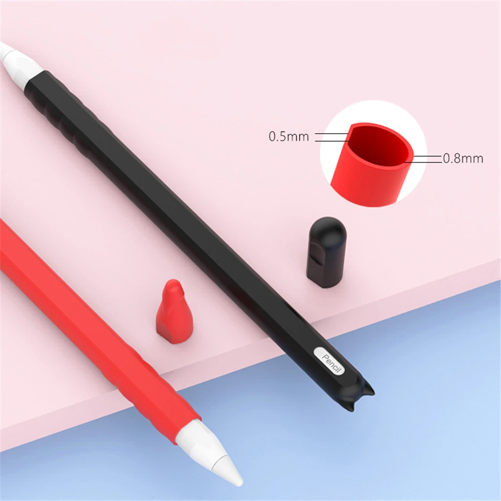 Модный мягкий силиконовый чехол держатель для Apple Pencil 2 iPad Pro полный защитный wtih