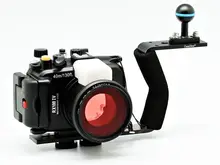 For Sony DSC RX100 IV 40m/130ft Meikon Underwater Camera Housing + Red Underwater Filter (wet 67mm) + diving handle