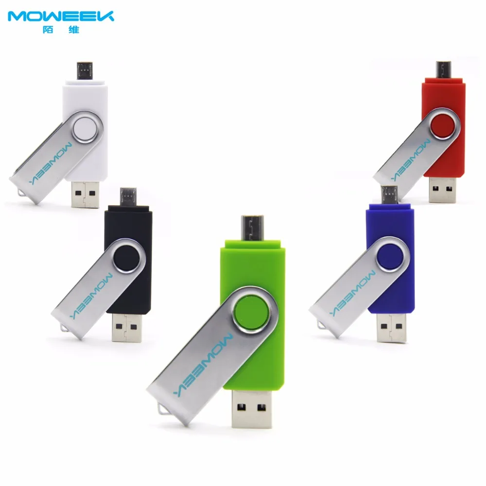 Moweek real Capacity usb flash drive otg pen driver 16gb 32gb 64gb cle