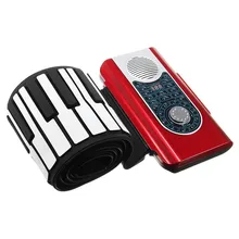 88 Key Hand Roll Up Electronic Keyboard Piano Flexible Piano With MIDI Keyboard & Case Cover For Musical Instruments Lover Gift