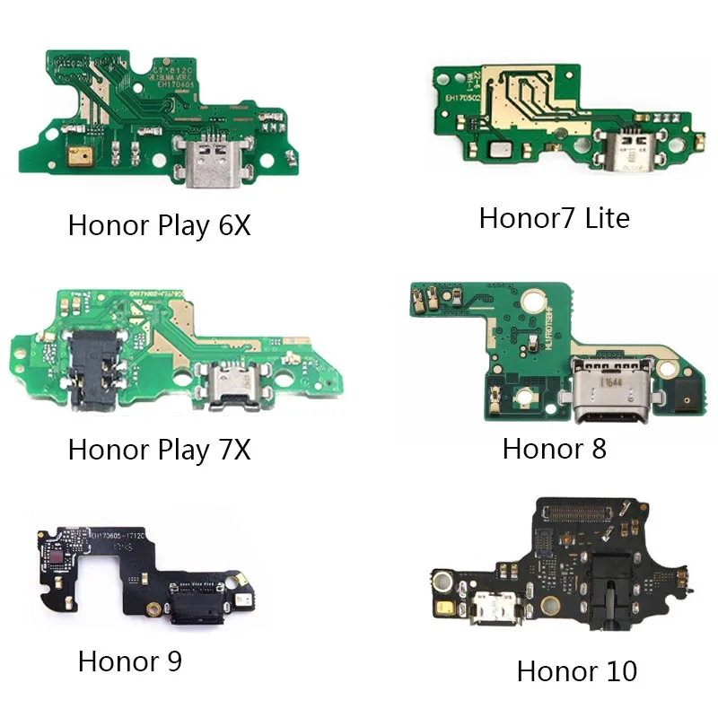 Usb порт для зарядки док-станция разъем плата для зарядки гибкий кабель с микрофоном для huawei Honor Play 6x 7x Honor 8 9 10