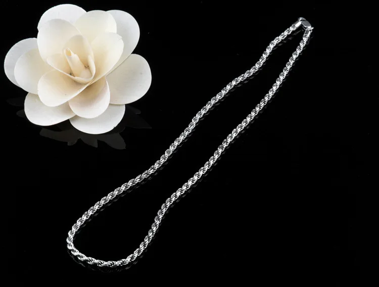 Стерлинговое Серебро импортировано из Италии Модные мужские тайские серебряные пеньковые ожерелья персонализированные ретро клавикулярные женские серебряные