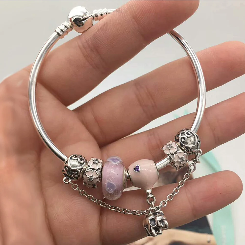 

Kristie 2019 New Elephant And Pink Balloon Women's Joint Bracelet 1:1 Original Luxury Jewels Selling For Free Freight