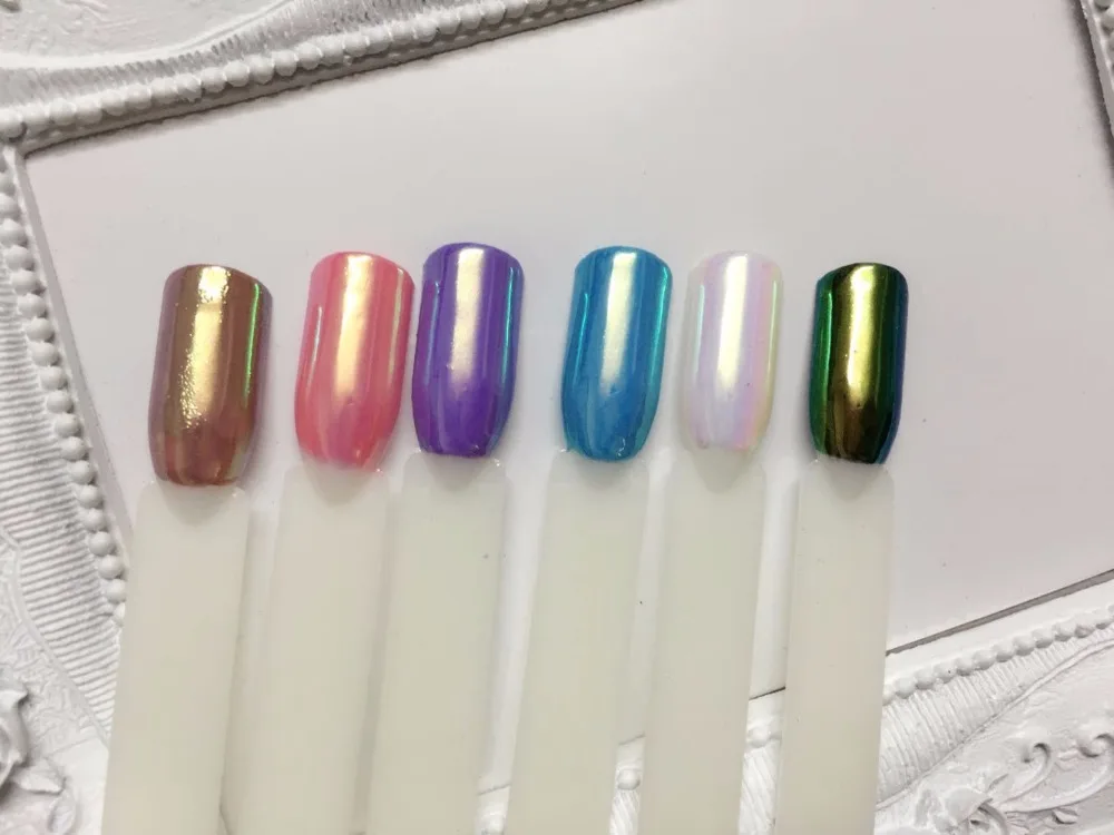 0,2 грамм/коробка пигмент Аврора Единорог Радужное зеркало Meerjungfrau Русалка Nailart тренд пигмент Единорог Радужное зеркало