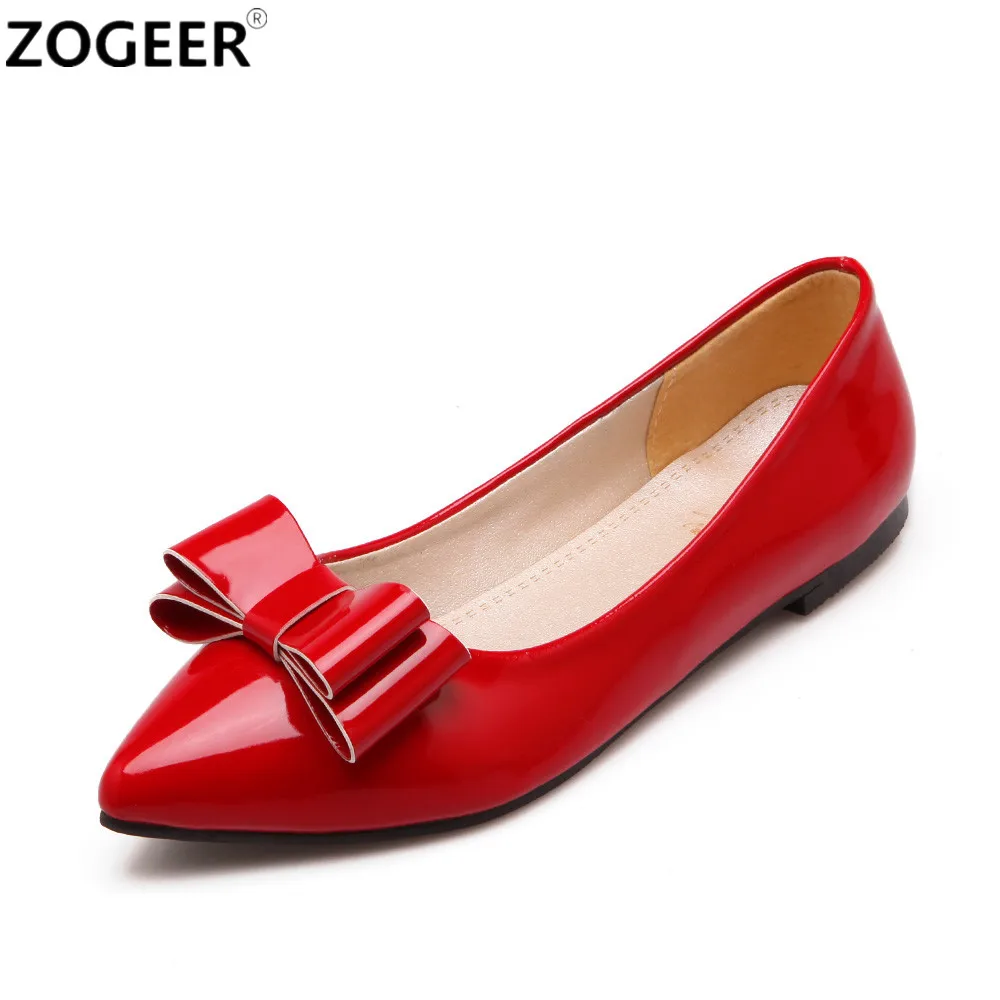 

Plus Size 34-46 Fashion Women Flats 2017 Spring Autumn Loafers Flat Heels Shoes Woman Casual Nurse Work Shoes Black Red White