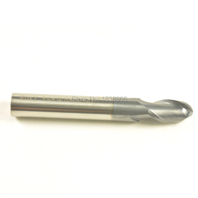 

Hot Sale EDVT staight shank 1pcs R4-D8-60-2T Micro Grain tungsten Steel 2Flutes 50HRS Ball end Mill Cutter