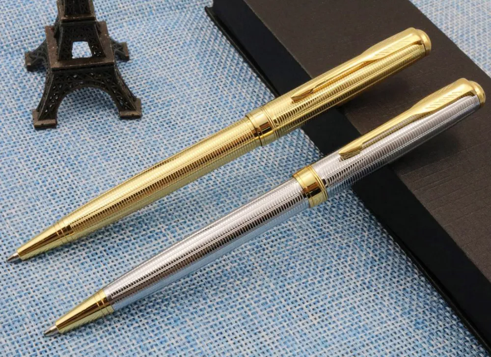 Студенческая ручка Золотая стрелка клип линия Золотой nsteel плавность пишущая шариковая ручка