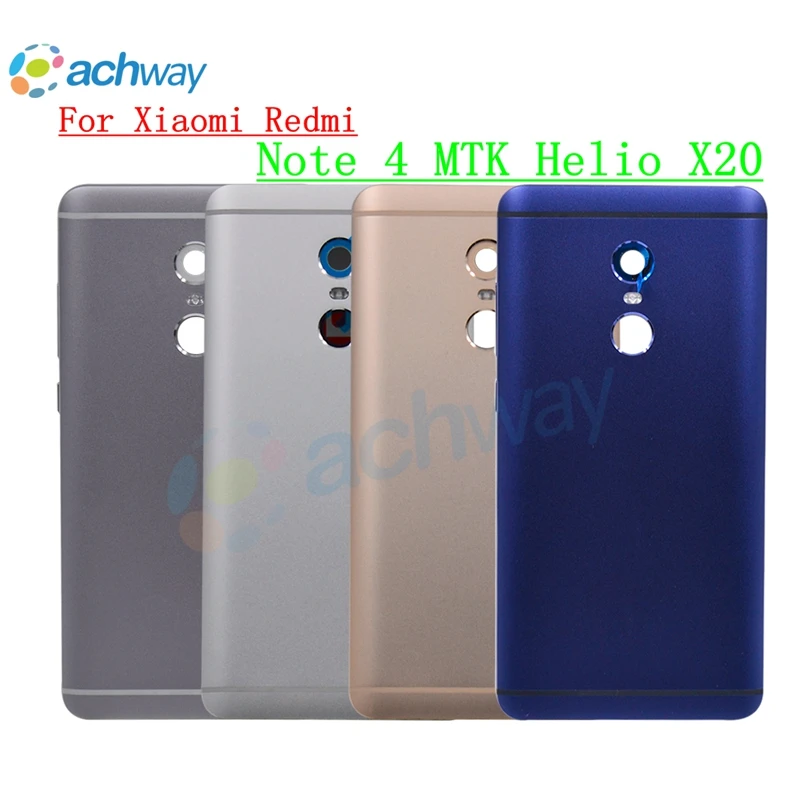 

New 5.5"Original Cover Xiaomi Redmi Note4 Note 4 Back Battery Door Housing Cover Case MTK X20 Redmi Note 4 Battery Door Replace