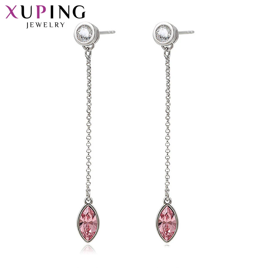 11 Xuping повседневные серьги простого дизайна кристаллами от Swarovski модные ювелирные