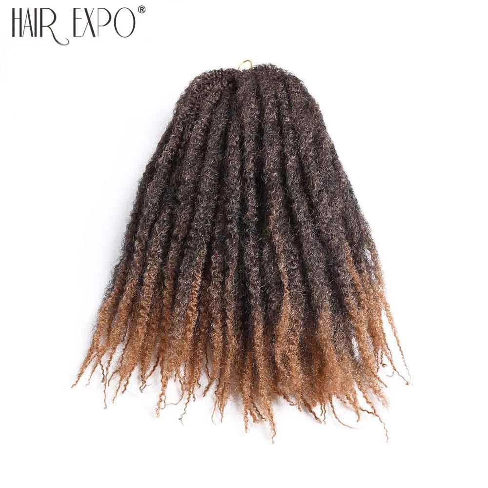 

Hair Expo City Crochet Marley Braids Afro Kinky Twist Crochet Hair Extensions Marly Synthetic Hair Natural Black Bulk 30Strands/