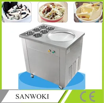 

Single pan fried ice cream machine, fried ice cream roll machine; Ice cream pan roller