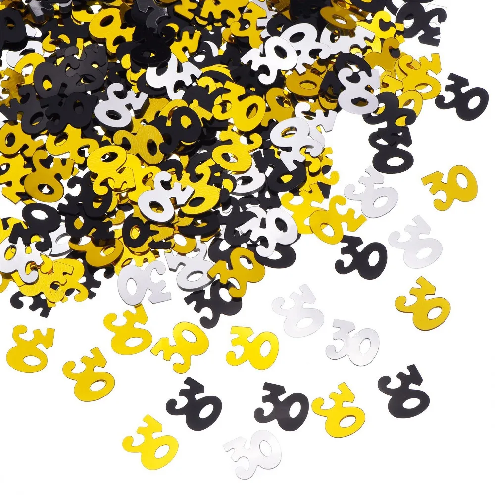 3 Packs Pink 30th Birthday Pearl Anniversary Party Table Confetti Decorations