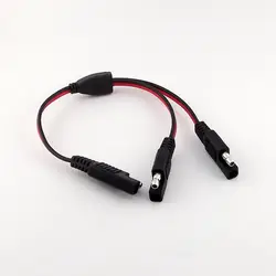 10 шт. SAE Батарея тендер DC Мощность автомобильной DIY Y Splitter 18AWG кабель Шнур 30 см