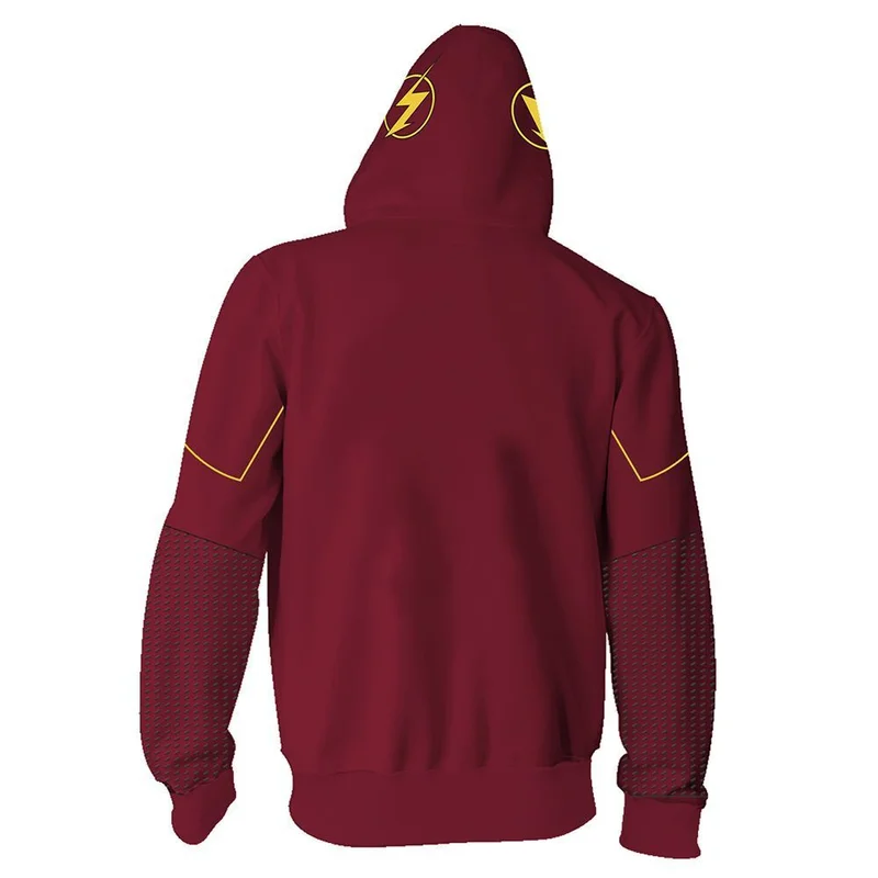 Fans Wear Sweatshirt Hoodie Men The Flash Hoodies Costume Zip Hoodie Zipper Hooded