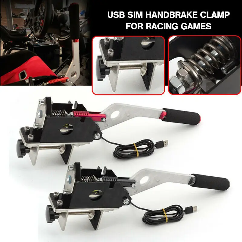 

pcmos SIM USB Handbrake Clamp For Racing Games G25/27/29 T500 FANATECOSW DIRT RALLY UR New Auto Replacement Parts Hand Brake