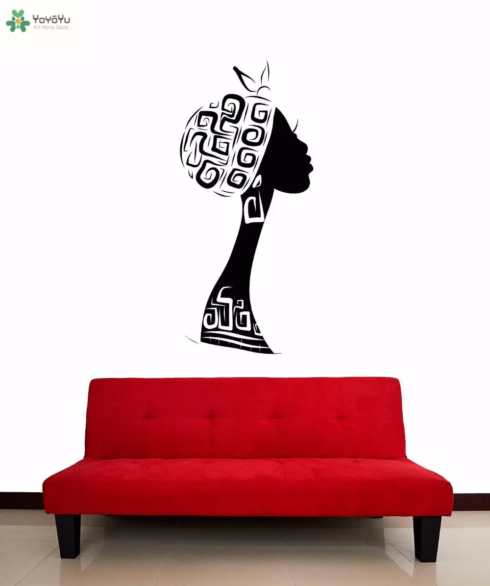 

YOYOYU Vinyl Wall Decal Sexy Beautiful Black Girl Room Bedroom Poster Muraux Art Modern Decoration Stickers FD127