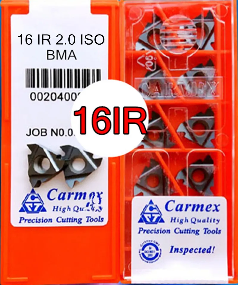 50pcs Carmex 16IR AG60 BMA High quality Threading blade Carbide Inserts 