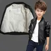 2022 Fashion Autumn And Winter Child Coat Waterproof Baby Boys Leather Jackets Warm Children Outfits For Age 2-12 Years Old ► Photo 1/6