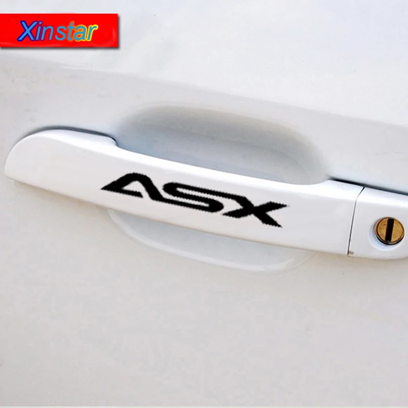 4 шт./лот автомобильные дверные ручки Стикеры для MITSUBISHI ASX 2011 2012 2013 автомобильные аксессуары