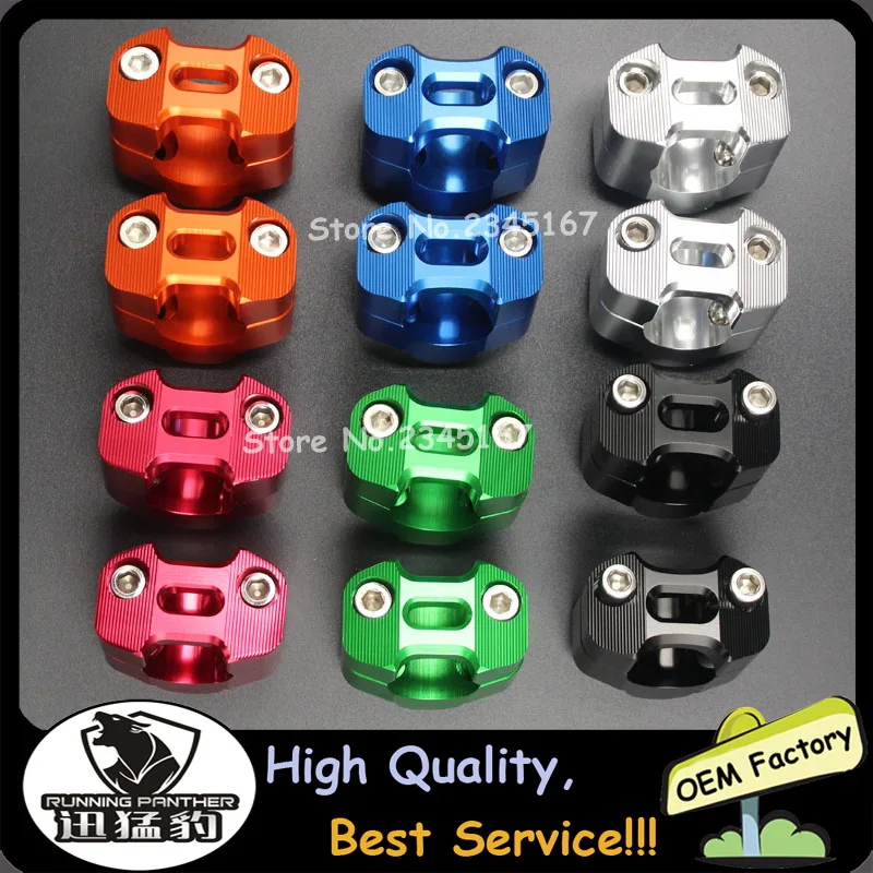 

Pair 1 1/8" CNC Aluminum Motorcycle Handlebar Risers 28mm Adjustable Fat Bar Clamps Universal for Honda Kawasaki Ducati Yamaha