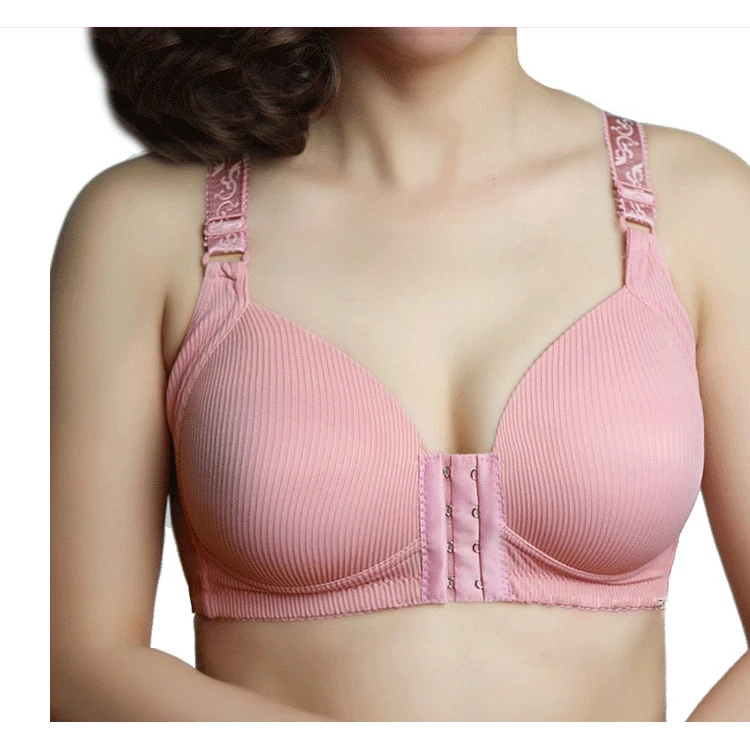 

Lady Front Closure Bra Without Rims Large Size Thin Big Chest Underwear Bralette