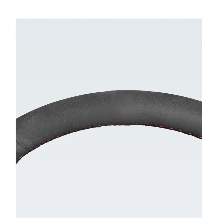 Ручной работы черная замша Чехлы рулевого колеса автомобиля Обёрточная бумага для Honda Civic 8 2006-2011(3-спица