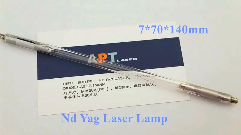 

ND YAG laser xenon lamp 7*70*140 installed in q-switched ND YAG handle/handpiece