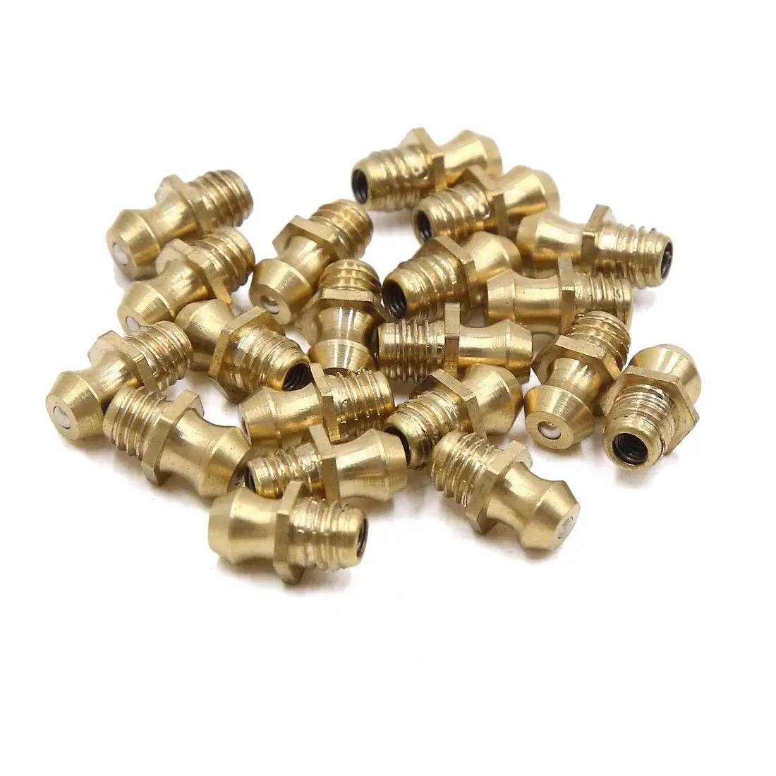 Buy Uxcell 20pcs M6 x 1 Thread Brass Straight Grease
