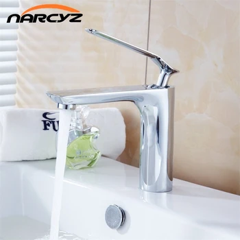 

Bathroom Waterfall Faucet Chrome Brass Basin Faucet Bathroom Mixer Tap Deck Mounted basin sink Mixer Tap B0908