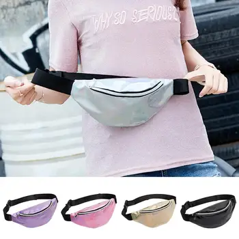 

Cute Shiny Women Girl Fanny Pack Handbag Zipper Crossbody Chest Waist Bag
