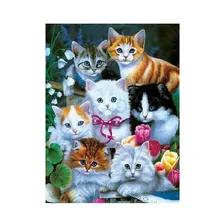 Cat Алмаз Живопись 5D Сделай Сам Алмаз Живопись Кот 3D Алмазная Вышивка Животных Вышивки Крестом Украшения Дома. пользовательские Фото
