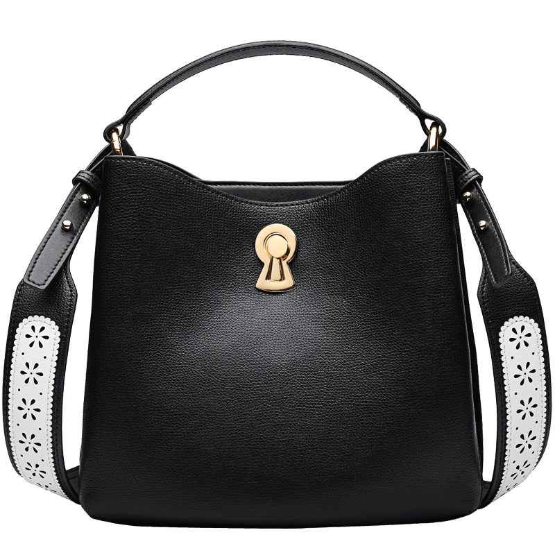 

Hot& Top Brand real leather Bags genuine leather shoulder bag woman handbag solid large capacity handbags mochila feminina-HL111
