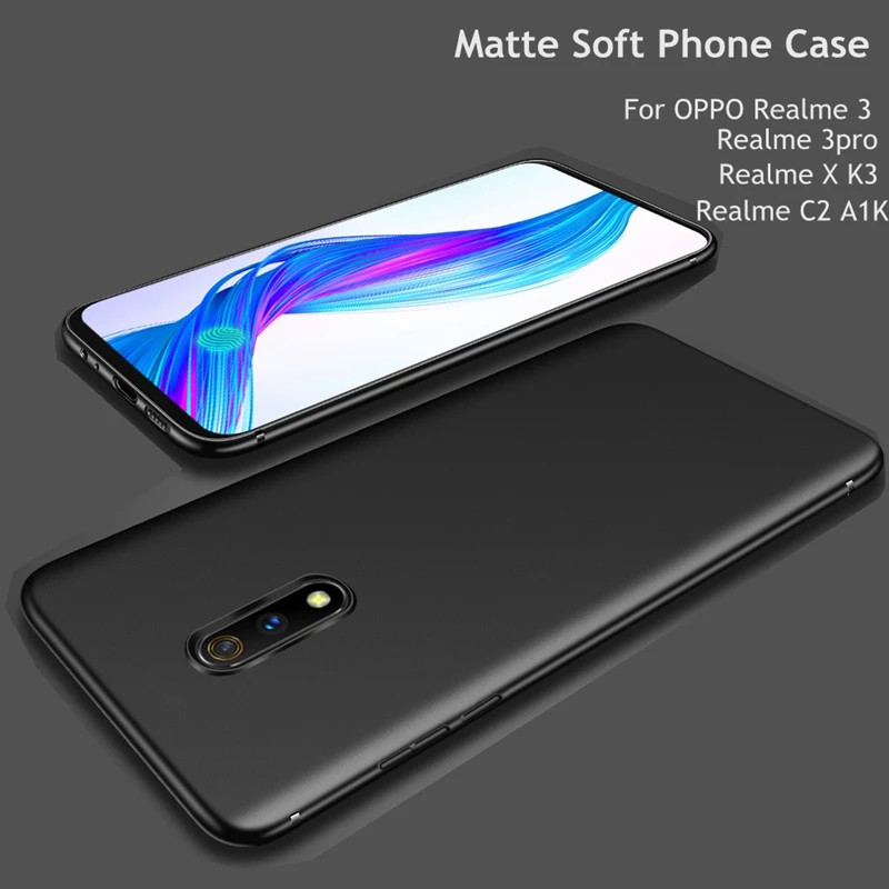 Роскошный мягкий чехол для OPPO Realme 3 3pro X C2 K3 A1K матовая задняя крышка с полной