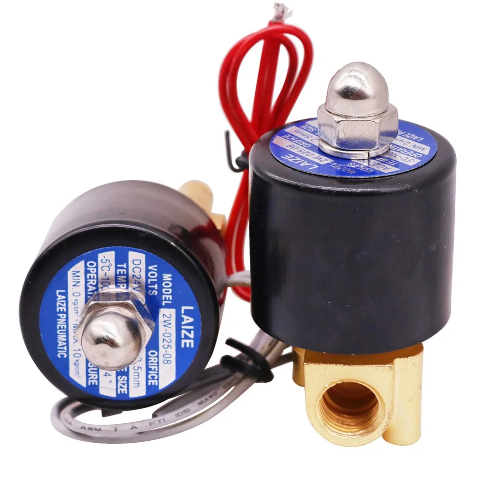 1 шт. электромагнитный клапан AC220V/DC12V/DC24V DN15 1/2 ''Электрический нормальный закрытый клапан для воды, масла, воздуха, газа, аксессуары