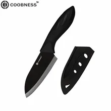 

COOBNESS Brand Black Blade Black Handle 4.5 Inch Fish Mouth Ceramic Knife With Cover Cleaver Kitchen Knife Cooking Tools Sales