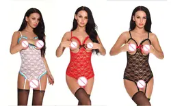 Плюс Размеры сексуальная трико женщина Cupless сексуальное женское белье эротическое вырезами Bodystockings эротические пижамы подвязки
