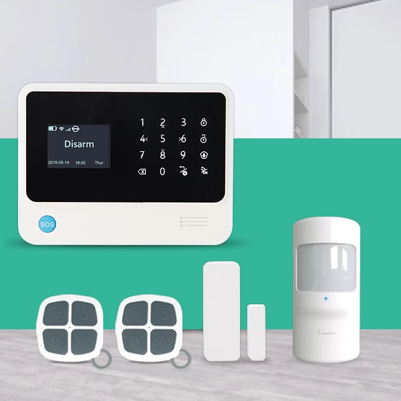 Russian language menu Russia gsm & wifi two-in-one security intruder alarm system for home G90B PLUS