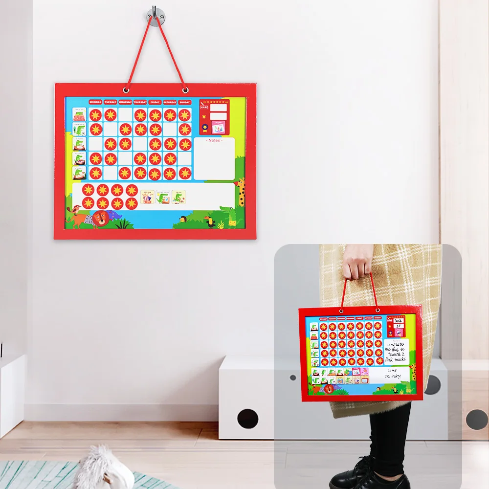 

Magnetic Reward Chart Calendar Target Board Kids weekly Schedule Training Responsibility Educational Toys for Children Decor