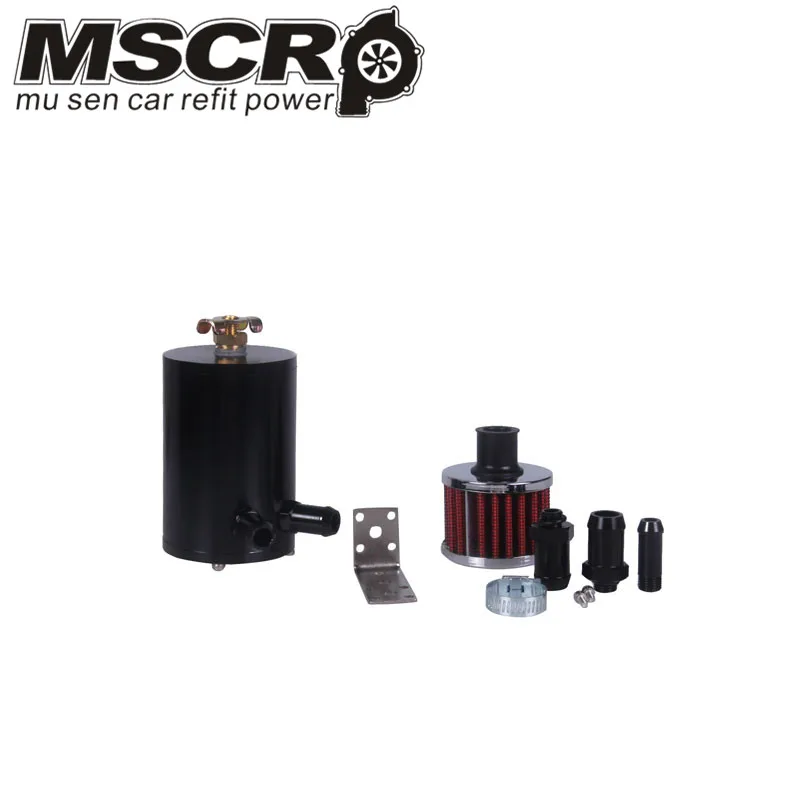 

Universal Aluminum Engine Baffled MINI Oil Separator Catch Can Filter 180ML
