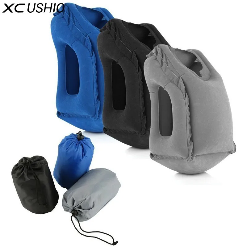 

XC Inflatable Travel Seelping Bag Pillow Portable Cushion Neck Pillow for Outdoor Travel Train Airplane Camping Resting Tools