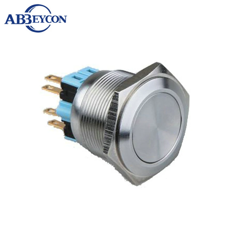 25mm 1NO1NC Stainless Steel Momentary Self Locking Non Illuminated Push