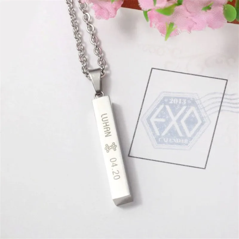 KPOP EXO EX'ACT Monster Lucky One Chain кулон ожерелье K-POP аксессуары ювелирные изделия для музыки для мужчин или женщин для мальчиков и девочек