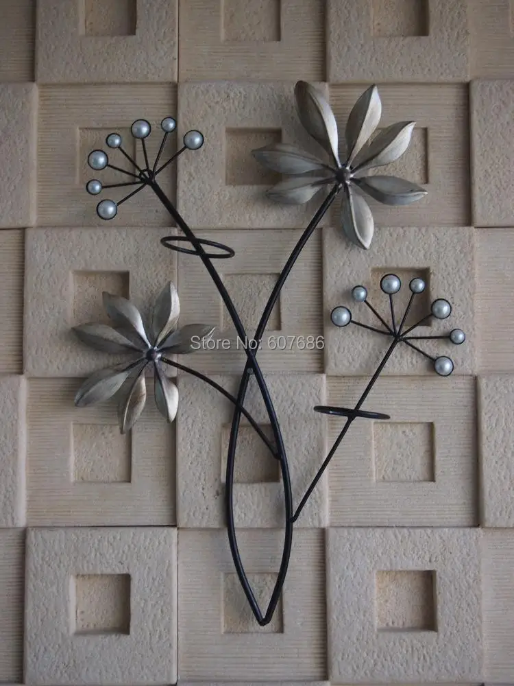 2 Винтажный цветок настенный держатель для свечей Настенный бра акриловое украшение для дома спальни гостиной дисплей металлические поделки