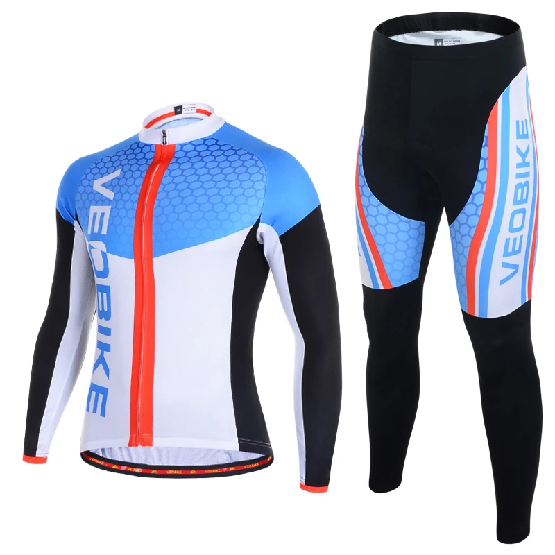 VEOBIKE Autumn Men's Long Sleeve Cycling Jersey Set Pro Team 2018 3D Gel MTB Bike Clothes Quick Dry Bicycle Clothing Sport Suits VEOBIKE Autumn Men's Long Sleeve Cycling Jersey Set Pro Team 2018 3D Gel MTB Bike Clothes Quick Dry Bicycle Clothing Sport Suits