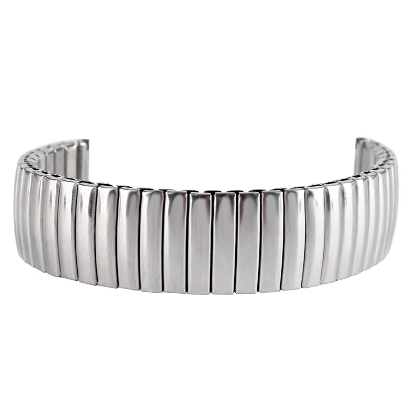 Высокое качество Гибкая нержавеющая сталь серебро часы ремешок 18 мм Эластичность браслет для мужчин женщин лучше заменить мужчин t