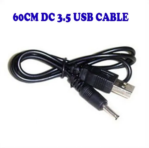 

USB to DC Power Cable 60CM/2FT USB Charger Cable to DC 3.5 mm Plug/Jack Dc3.5 Power Cable 1000pcs/lot