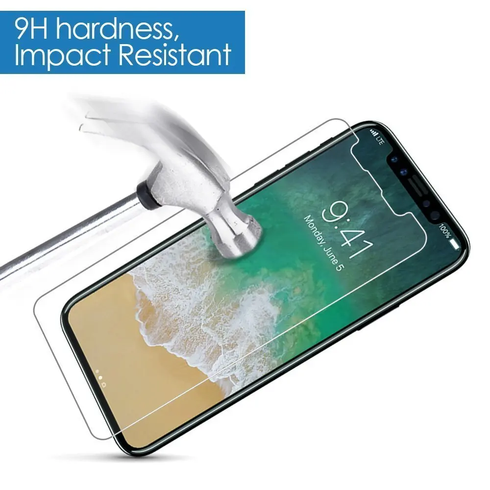 NYFundas For iPhone X Screen Protector Tempered Glass Pelicula de vidro for iPhone 10 8 Plus 7 6 6S 5 5S SE 5SE Film Protection (7)