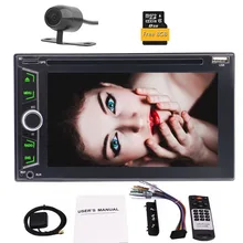 EinCar 2 Din En El Tablero de Coches Reproductor de DVD GPS de Navegación Headunit Estéreo 6.2 “Autoradio FM AM RDS Radio Bluetooth AUX USB + Cámara Trasera
