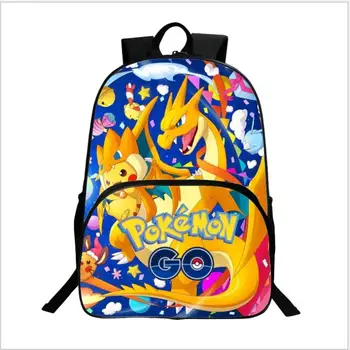 

Pokemon Pikachu Anime Backpacks Team Valor Mystic Instinct Boys Girls Teenager School Bags children cartoon mochilas
