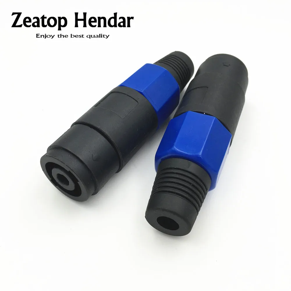 2Pcs Speakon NL4FC 4Pin Locking Amp Speaker Connector Solder Adapter